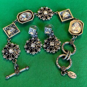 Myka Black/Silver Braclet and Earrings